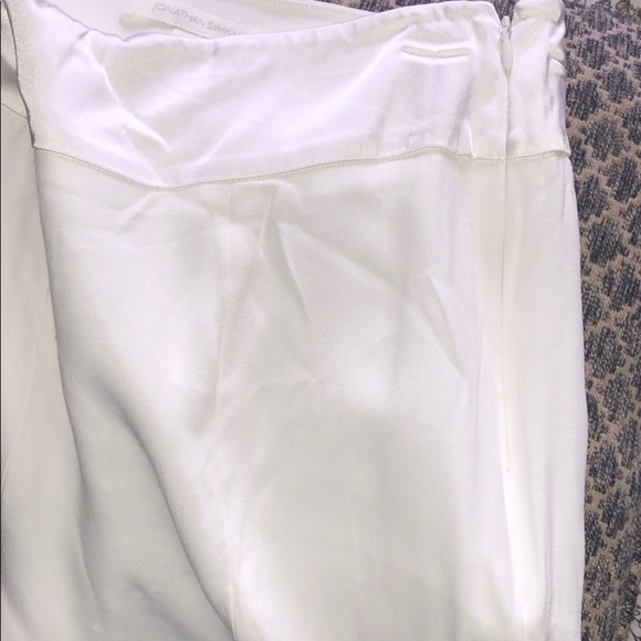 JONATHAN SIMKHAI Satin Combo Front Slit Pant - Picture 7 of 9